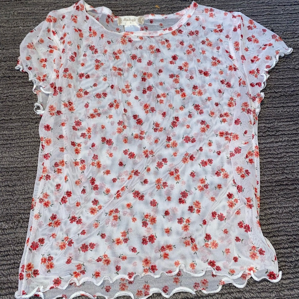 Altar’d State floral layering top. size: S